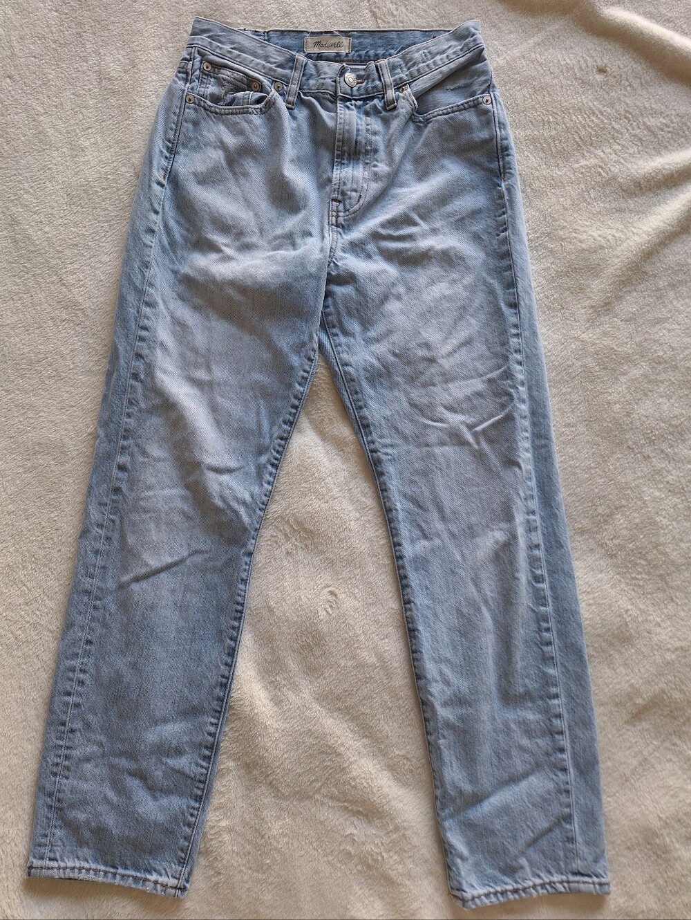 Madewell The Perfect Vintage Jeans Light Wash High Rise Straight Leg Size 27